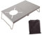 HANABASS 1 Ensemble Table Pliante Argentée pour Camping Support Réchaud Résistante Facile pour Picnics