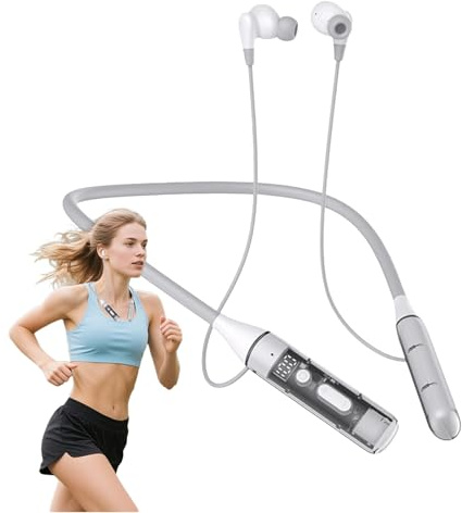 Huayeex Halsband Kopfhörer - Kabellos Im Nacken-Design,Magnetisch Ergonomisch Atmungsaktiv Für Sport Freizeit Home Unisex Transparent Design