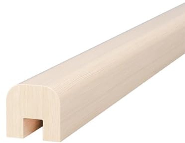 Artiz Holzhandläufe Für Treppen, Glasgeländer, Glasgeländer-Oberprofil, Glasgeländer-Oberprofil Für 12 Mm Oder 1/2 Zoll Dickes Glas(Pine,60cm/23.6in)