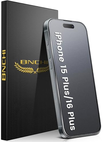 BNCHI 3 Stück Matt Panzer Schutz Glas für iPhone 15 Plus/16 Plus, 9H Härte Full Screen Matte Schutzfolie, Anti-Fingerabdruck, Blendschutz Screen Protector