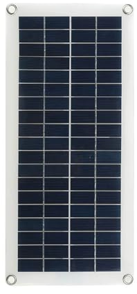 Pruojhw Juego de Paneles solares 10W - Controlador de Carga Solar 10A-100A, Cargador de alimentación policristalina de 12V para Motocicletas de de de batería de Camping-Car y más