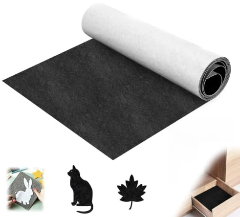 Selbstklebende Automotive Filz Matte Selbstklebend Graphit Bespannstoff | 40 x 250 cm, 1mm, aus Filz Selbstklebender Stick Felt Shelf Liner für Camper Dachhimmel Stoff Wandverkleidung