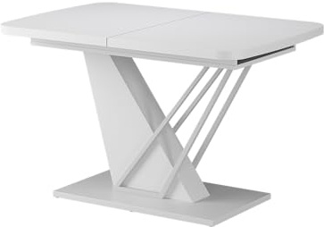 Vicco Esstisch Fenaro, Weiß, 120-160 x 80 cm | ausziehbar, ausziehbar auf 160 cm mit integrierter Einlegeplatte