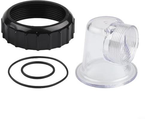 UrbanHui Couvercle pré-filtre de rechange pour pompe de piscine SPS 50, plastique transparent, hauteur 80 mm, ensemble de 4 composants