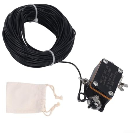 End Fed Half Wave 3-30MHz HF onde corte 1:49 Balun per ripetitore di segnale radio antenna portatile a filo 20 m nero