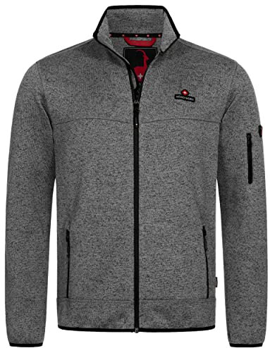 HÖHENHORN Tacul Herren Jacke Fleece Strickjacke Grau Gr. M