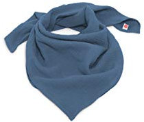 nanito Schal Halstuch Musselin 100% Bio Baumwolle 120 x 120 cm (indigo)