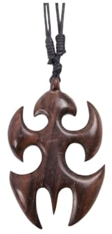 Artisanal Collier Koh Lanta Pendentif Totem en Bois