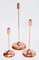 Event Decor Rose Gold Candlestick Holders 3 Set in Different Size, 29/39/49 cm Single Head Gold Candlelight, Wrought Iron Candle Holder for tables, Vintage Candelabra Rose Gold