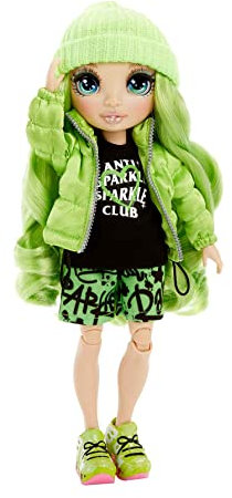 Rainbow High Fashion Doll – Jade Hunter - Grüne Puppe mit Luxus-Outfits, Accessoires und Puppenständer Series 1 Mädchen ab 6 Jahren