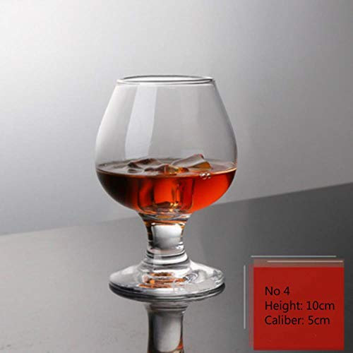 CXK Short Leg Wine Glass Brandy Whiskey Cup Glass Wine Glass Bar Family Drinking Tools for Wine Tasting,Transparent 160ml