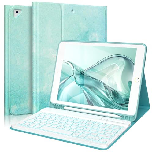 New iPad 10.2 7th Generation 2019 Keyboard Case,7 Colors Backlit Detachable Keyboard Slim Leather Folio Smart Cover for iPad 10.2 Inch/iPad Air 3 10.5(3rd Gen)/iPad Pro 10.5 inch …