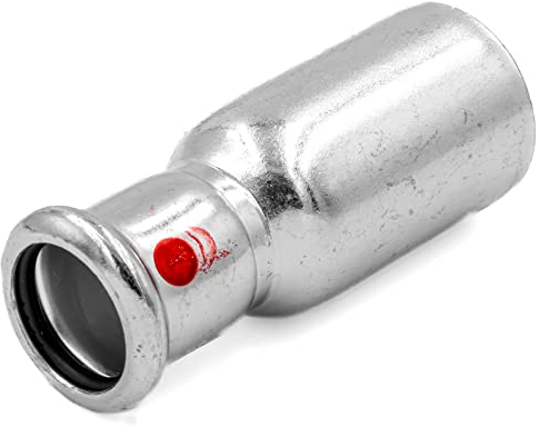 SANHA-Therm (Serie 24000) C-Stahl Pressfittinge SA, V, M-Profil Nippel Reduziert Außengewinde - Innengewinde (28 x 22)