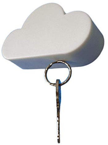 Lankater White Cloud Magnetic Wand Key Holder - Einfache Montage - Starke Magnete Halten Schlüsselanhänger Und Lose Schlüssel Sicher an Seinem Platz