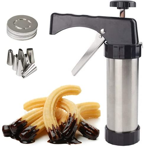 Churreras domestiques - Churrera professionnelle pour churros et matraques - Machine à biscuits et desserts en acier inoxydable