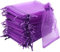 Leeyunbee 100PCS 10x15cm Viola Scuro Sacchetti Regalo Organza, Borse Organza con Coulisse, Gioielli Sacchetto, Sacchetti Bustina Organza per Nozze Regalo Caramella Partito Gioielli