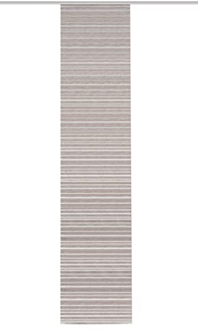 Home Fashion / Fertig-Schiebewand mit Querstreifen aus Bambus-Optik, Seiten lasergeschnitten, |FOLKE| 084957-1107 | GRÖSSE 245 X 60 cm/Natur