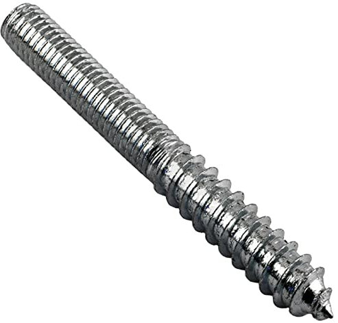 M4 WOOD TO METAL DOWELS WALL HANGER BOLTS FURNITURE FIXING ZINC (4, 30mm)