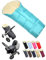 BambiniWelt by Rafael K. Fußsack [Winterfußsack für Kinderwagen] Buggy Schlitten Kuschelsack universal in Mumienform mit Lammwolle Größe anpassbar warm mit Reißverschluss waschbar (türkis)
