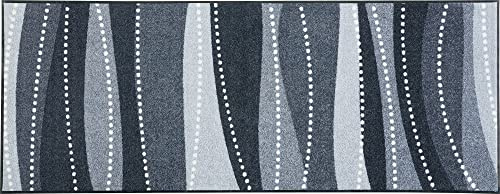 Erwin Müller Fußmatte Saarburg, Schmutzfangmatte, Sauberlaufmatte grau Größe 80x200 cm - rutschfest, langlebig, pflegeleicht, für Fußbodenheizung geeignet, ca. 7 mm Höhe