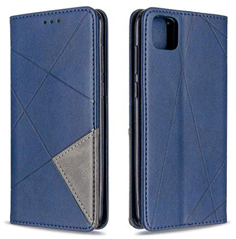 Posanter Coque pour Huawei Y5P / Honor 9S, Housse Portefeuille en Cuir Etui de Protection avec Slim TPU Silicone Bumper Antichoc Magnétique Flip Case, Porte Cartes avec Fonction Support Cover (Bleu)