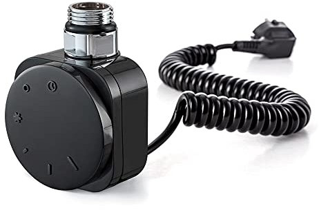 Thermostat avec résistance électrale pour sécher Les Serviettes de Bain Très Simple à Utiliser avec sa Roulette Manuelle Finition Noire Mate