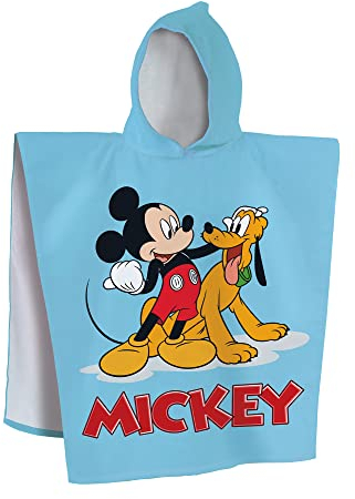 Disney Home Mickey Blue BADEPONCHO 60X120 cm