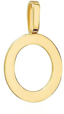 NKlaus Kettenanhänger Buchstabe O 333 Gelb gold 8 Karat 12x7,5mm Amulett Anhänger 14467