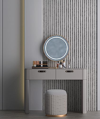 VEREG Panneaux acoustiques cérusés, placage en bois véritable, 120 x 40 x 2,2 cm, feutre gris