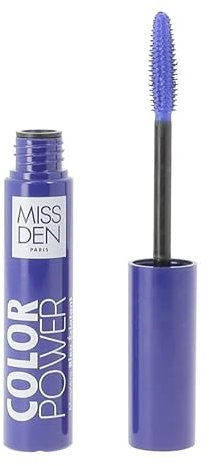 Mascara Color Power - Miss Den - Mascara Couleur Intense - Effet Volume et Élongation - Teinte 406 bleu