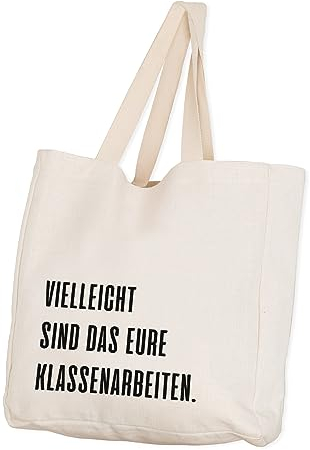 VISUAL STATEMENTS - Stofftasche mit Spruch - Tasche für Lehrerinnen - Geschenk für Lehrerinnen - Lustige Arbeitstasche