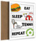 Hey Chimp Tennis-Geburtstagskarte für Ihn – Essen, Schlafen, Tennis, Wiederholen – ideal für Väter, Söhne, Ehemänner oder Freunde – Ace Their Birthday, Eat Sleep Repeat Card, Tennis