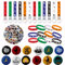 Tkcumwcz Harry Party Favors, Set Regalo di Compleanno per Bambini, Potter Gadget Compleanno, 12 Braccialetti Silicone Harry, 12 Ferri da Bottone, 12 Portachiavi Arubber, 50 Adesivi, 86 pezzi, HHK035