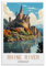 Rhein Fluss Deutschland Vintage Reiseposter Baum 30 x 45 cm Leinwand Wandkunst Druck Gemälde für Wanddekoration Wohnzimmer Schlafzimmer