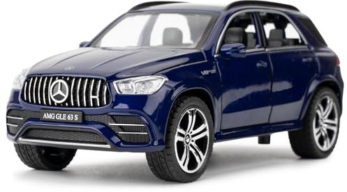 TGRCM-CZ 1/32 Diecast Auto AMG GLE 63S SUV Modell Auto Pull Back mit Sound und Licht Spielzeug Auto für Jungen Mädchen Erwachsene Geschenk(Blau)