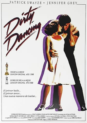 KUSTOM ART Póster decorativo de pared, serie de carteles de película celebridades, Dirty Dancing con Patrick Swayze, impresión artística sobre papel de patinata, 42 x 30 cm, sin marco