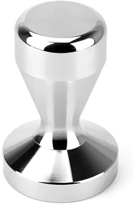 Coffee Tamper, Stainless Steel Espresso Coffee Bean Press Base Espresso Tamper Tool (Silver(58mm))