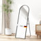 Albatros Ganzkörperspiegel – Bogen Spiegel mit schwarzem Rahmen - Standspiegel oder großer Wandspiegel im modernen Design, 150 x 50 cm groß – hochwertiges und nachhaltiges Glas
