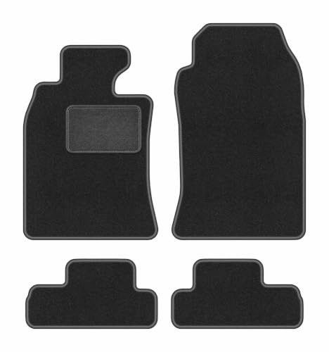 Velours-Fußmatten passend für Mini Cooper R52 2004-2008, Graphit, LUX | passend für Cabrio; Velours-Teppich (Polypropylen), ca. 6,5 mm; rutschfest, BMW T-Befestigungen