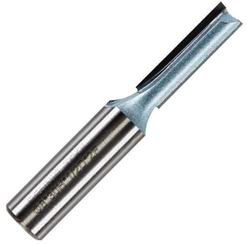 Rennie Tools - 8mm Cutting Diameter x 30mm Flute x 1/2 Shank TCT Tipped 2 Flute Straight Router Cutter Bit. Compatible With Makita Trend Festool Hikoki Dewalt Router Etc. 8mm Router Bit