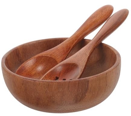 CIYODO 1 Set Wooden Bowl Tableware Wooden Serving Bowl Large Serving Bowls Large Wooden Bowl Large Fruit Bowl Wood Salad Bowls Salad Serving Bowl Wooden Fruit Bowls Fruit Bowl Wood