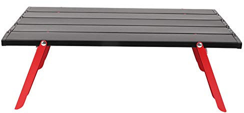 Enforose Mini Folding Grill Table for Outside, Portable Aluminum Alloy Picnic Table for Outdoor BBQ Camping