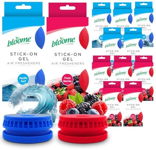 SOL 12pk Stick-On Air Fresheners - Odour Eliminator for Bins, Kitchens & Rooms, Wheelie Bin Freshener Deodoriser, Long-Lasting Bin Odour Remover for Indoor & Outdoor Use