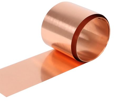 Aomhrek Kupferband Rolle, Premium Kupferblech 99,9% Reines Kupfer, Vielseitiges Kupfertuch für DIY, Handwerk, Elektronik und Industrie, Hochleitfähiges Kupferblech ((0.05mm x 50mm x 1m))