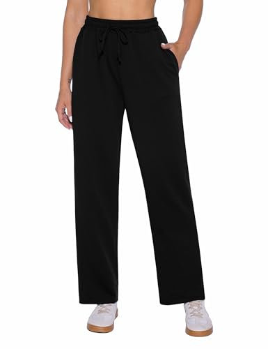 Demegimi Jogginghose Damen Sporthose Lang Baumwolle Weite Freizeithose Baggy Trainingshose High Waist Sweathose Gerades Bein Hosen