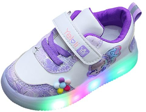 Kinder Schuhe FüR MäDchen Und Jungs Kinderschuhe Sport Schuhe Schuhe mit Rollen Leicht Gefütterte Lauflernschuhe Breite Füße Weisse Sohle Schnürung Klettverschluss Sneaker Jungenschuhe Unisex