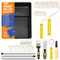 Rouleaux à Peinture 12 Pièces Rouleau Kit, Comprend Rouleaux et Plateaux, Rouleau de 9 inch avec Rallonge, Pinceau, Ensembles de Rouleaux pour Peindre les Murs, les Bordures et les Plafonds