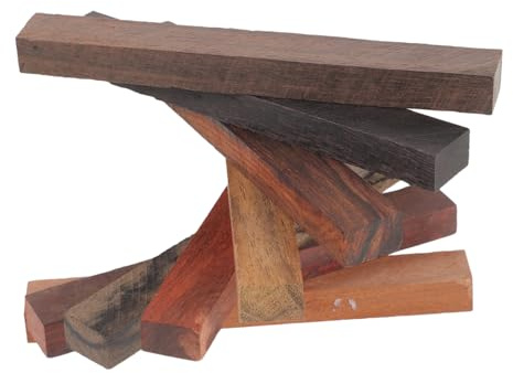 COHEALI 8pcs Exotic Wood Pen Blanks for Woodturning Craft Pen Making Kit Unique Patterns Smooth Stain or Paintable