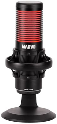 MARVO Scorpion Mic-07 Blast 60 Usb Rgb Noise Cancelling Wired Gaming Microphone