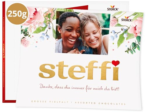 Personalisierte 250 g merci Finest Selection mit Deinem Foto – merci Schokolade mit individuellem Foto, Namen & Grußbotschaft – Pralinen-Geschenk für Geburtstag, Weihnachten & Jubiläum
